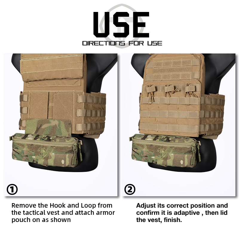 TOPTACPRO Tactical Dump Drop Pouch Molle Admin Pouch for JPC CPC AVS Vest 8506