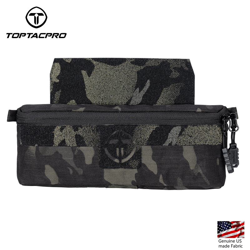 TOPTACPRO Tactical Dump Drop Pouch Molle Admin Pouch for JPC CPC AVS Vest 8506