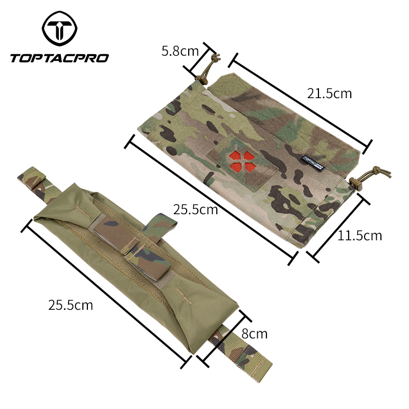 TOPTACPRO Medical Pouch IFAK First Aid Kit Removable Liner Hook & Loop 8507