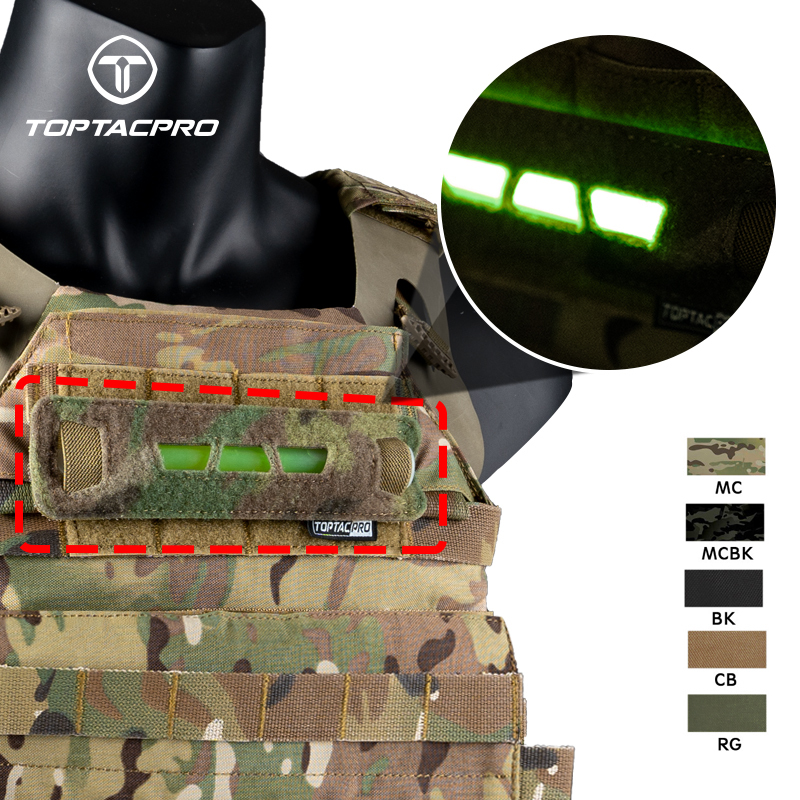 TOPTACPRO Tactical Glow Sticks Pouch Laser Cut Hook & Loop Pouch Light Sticks Holder Carrier 8509