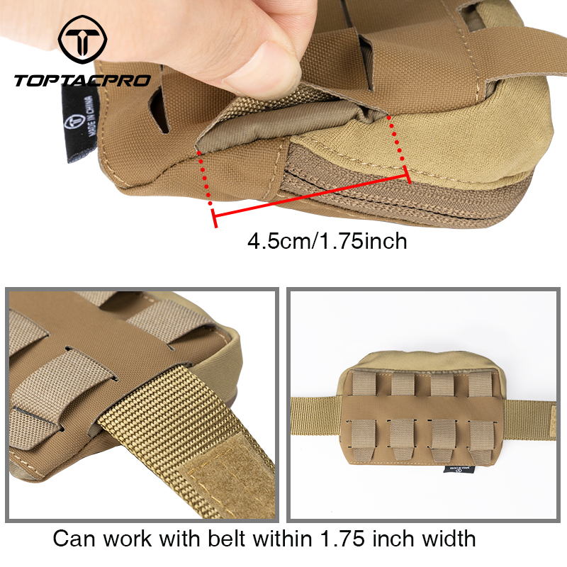 TOPTACPRO Tactical MOLLE Admin Panel Pouch Small Chest Pouch For Tactical Vest JPC2.0 AVS CPC 8510