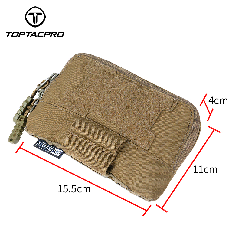 TOPTACPRO Tactical MOLLE Admin Panel Pouch Small Chest Pouch For Tactical Vest JPC2.0 AVS CPC 8510