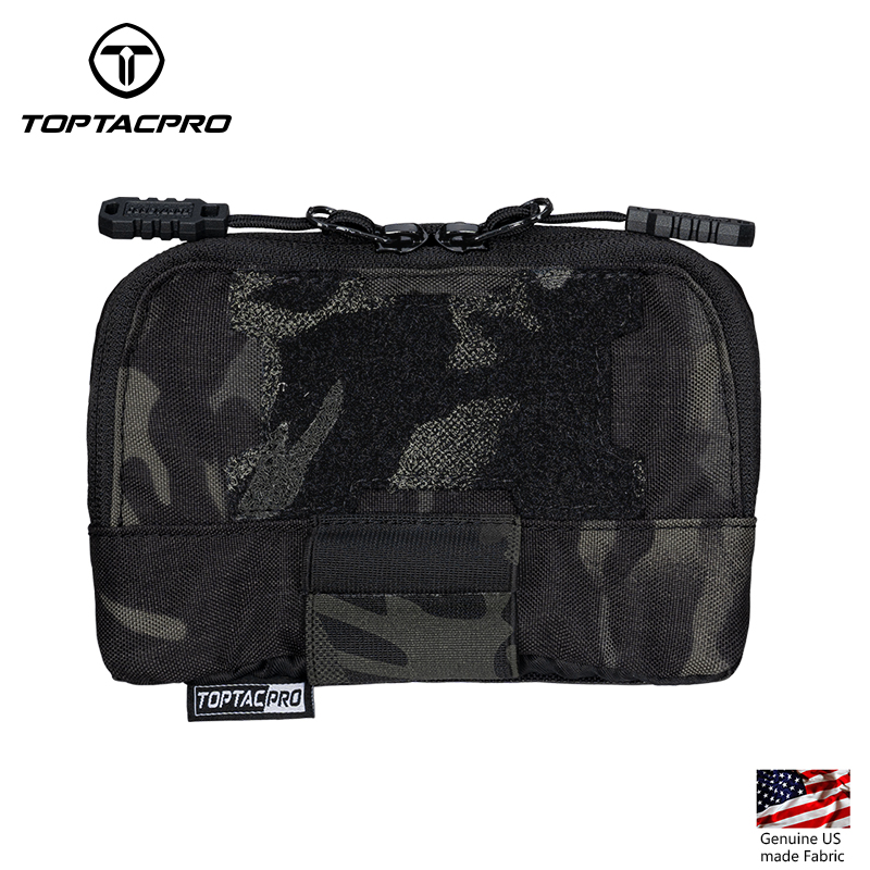 TOPTACPRO Tactical MOLLE Admin Panel Pouch Small Chest Pouch For Tactical Vest JPC2.0 AVS CPC 8510