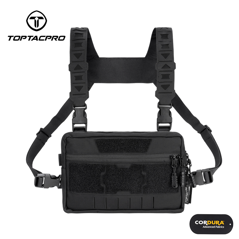 TOPTACPRO Tactical Chest Rig Bag Chest Recon Bag MOLLE Adjustable Shoulder 8511
