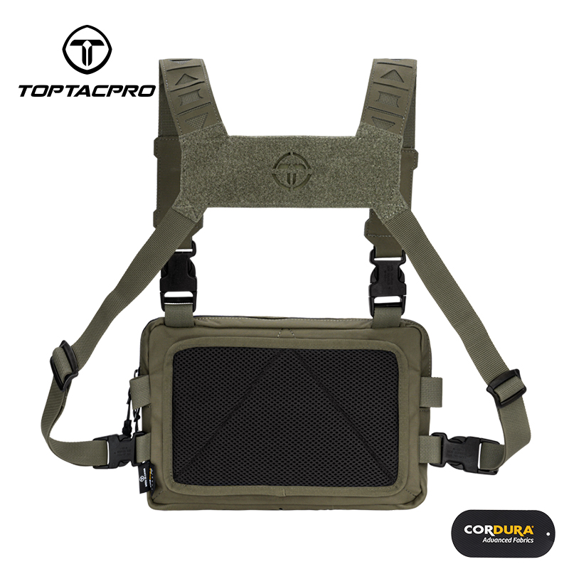 TOPTACPRO Tatcical Chest Rig Bag Chest Recon Bag MOLLE Adjustable Shoulder  Strap Pack 8511