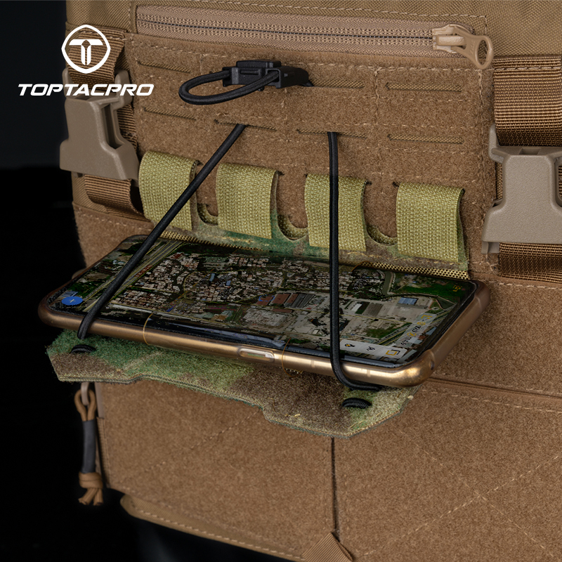 TOPTACPRO Tactical Admin Phone Pouch for Vest MOLLE Plate Carrier Phone Carrier Holder 8512