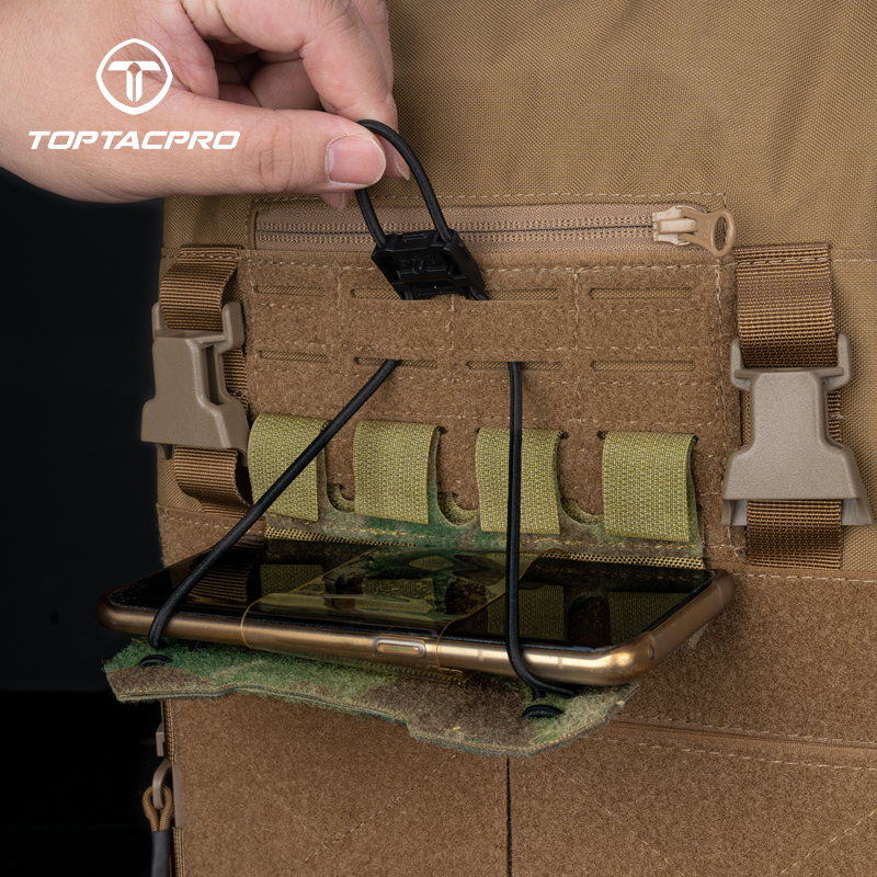TOPTACPRO Tactical Admin Phone Pouch for Vest MOLLE Plate Carrier Phone Carrier Holder 8512