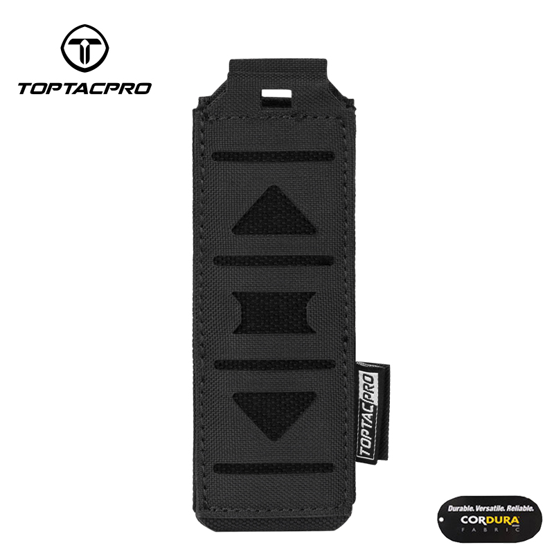 TOPTACPRO Tactical Mag Pouch 9mm MOLLE Single Mag Carrier Laser Cut 9m