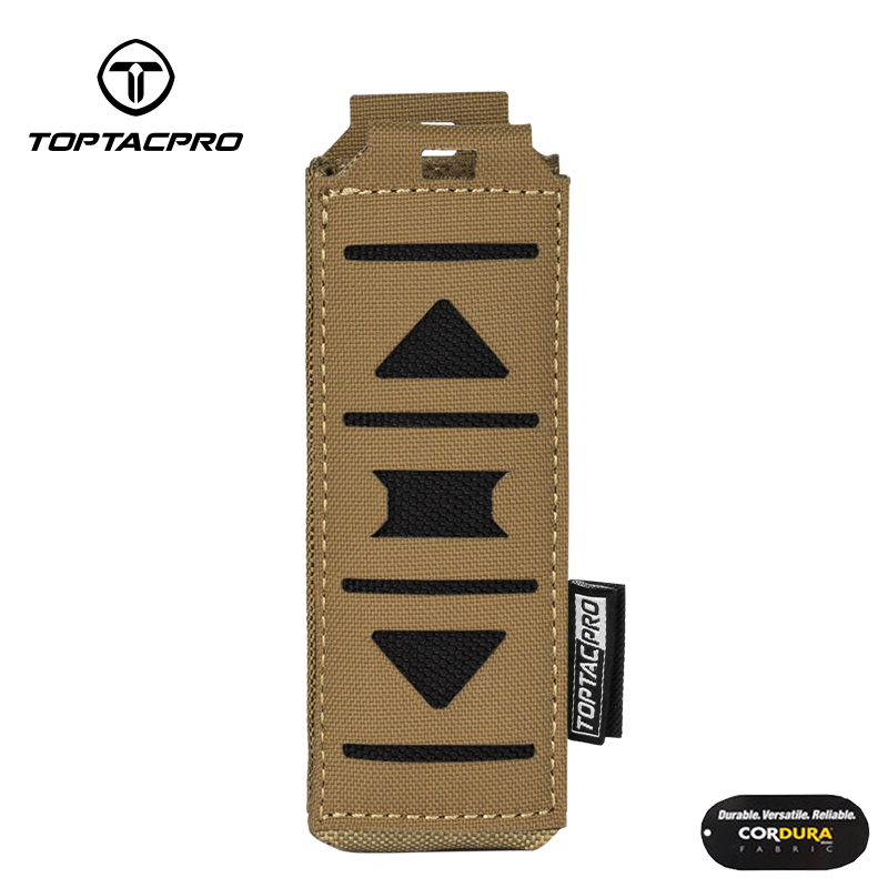 TOPTACPRO Tactical Mag Pouch 9mm MOLLE Single Mag Carrier Laser Cut 9mm Pouch 8513