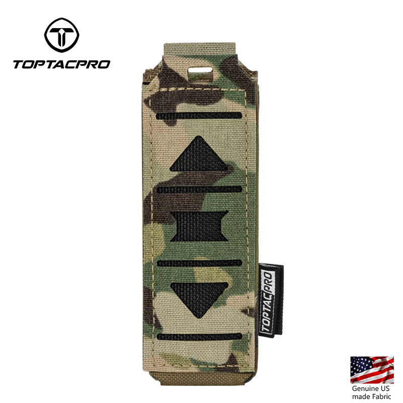 TOPTACPRO Tactical Mag Pouch 9mm MOLLE Single Mag Carrier Laser Cut 9mm Pouch 8513