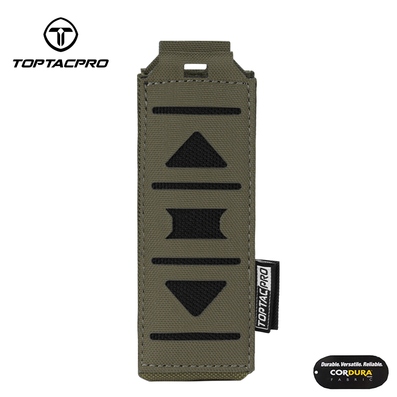 TOPTACPRO Tactical Mag Pouch 9mm MOLLE Single Mag Carrier Laser Cut 9m