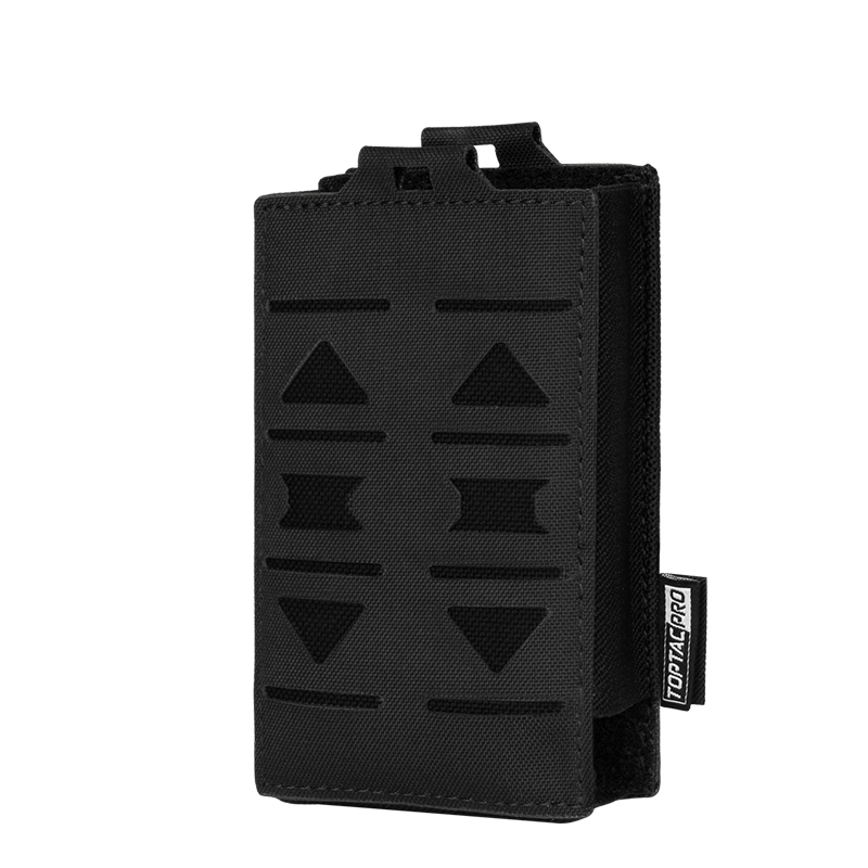 TOPTACPRO Tactical Mag Pouch 5.56mm MOLLE Single Mag Carrier Laser Cut Design Airsoft 8514