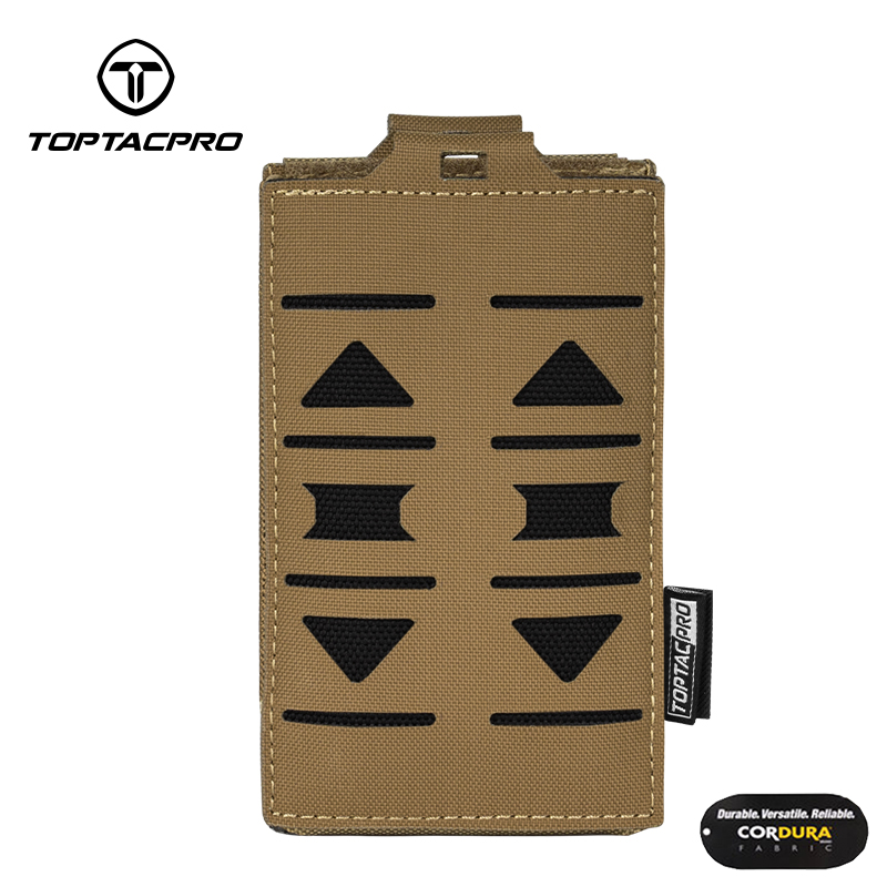 TOPTACPRO Tactical Mag Pouch 5.56mm MOLLE Single Mag Carrier Laser Cut