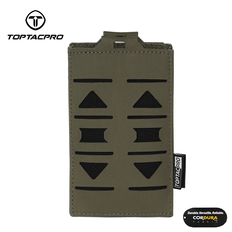 TOPTACPRO Tactical Mag Pouch 5.56mm MOLLE Single Mag Carrier Laser Cut Design Airsoft 8514