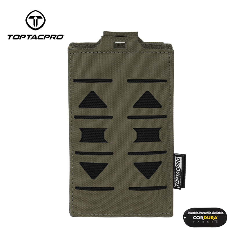 TOPTACPRO Tactical Mag Pouch 5.56mm MOLLE Single Mag Carrier Laser Cut Design Airsoft 8514