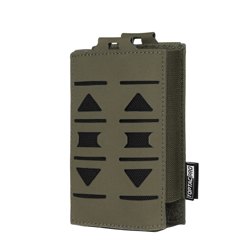 TOPTACPRO Tactical Mag Pouch 5.56mm MOLLE Single Mag Carrier Laser Cut Design Airsoft 8514