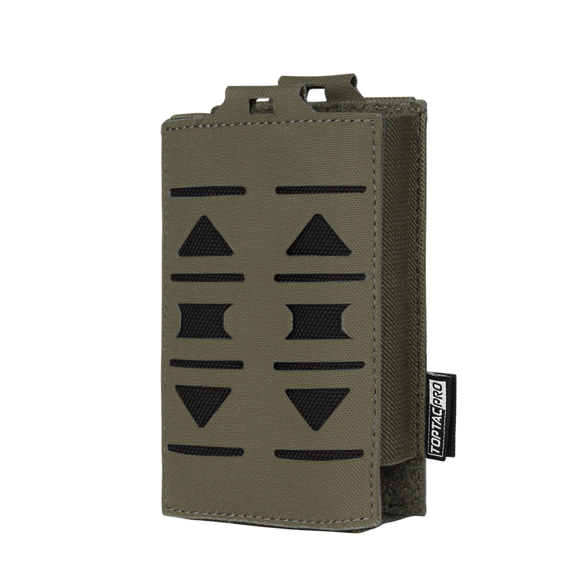 TOPTACPRO Tactical Mag Pouch 5.56mm MOLLE Single Mag Carrier Laser Cut Design Airsoft 8514