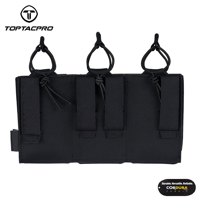 TOPTACPRO Tactical Triple Mag Pouch  5.56mm MOLLE Mag Carrier Laser Cut Design 8515