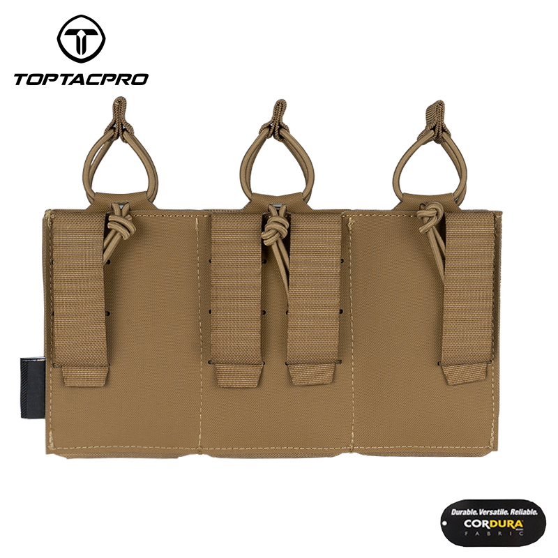TOPTACPRO Tactical Triple Mag Pouch  5.56mm MOLLE Mag Carrier Laser Cut Design 8515
