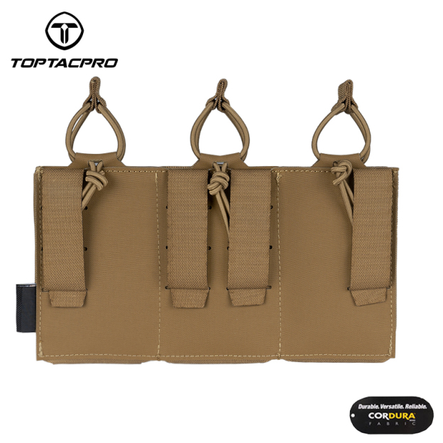 TOPTACPRO Tactical Triple Mag Pouch  5.56mm MOLLE Mag Carrier Laser Cut Design 8515