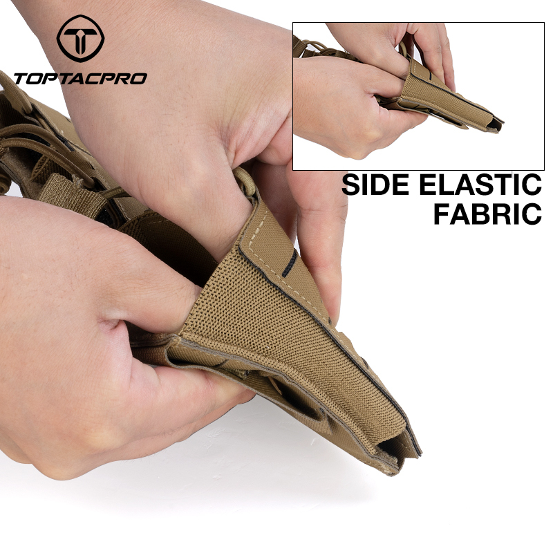 TOPTACPRO Tactical Mag Pouch MOLLE Triple Mag Carrier Laser Cut 5.56mm Airsoft 8515
