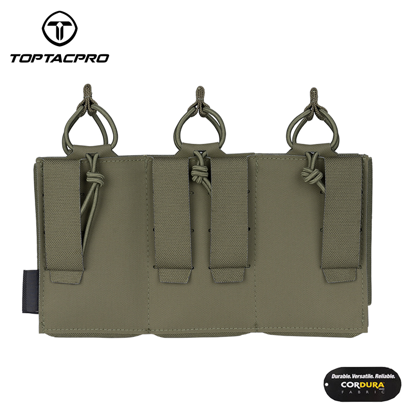TOPTACPRO Tactical Triple Mag Pouch  5.56mm MOLLE Mag Carrier Laser Cut Design 8515
