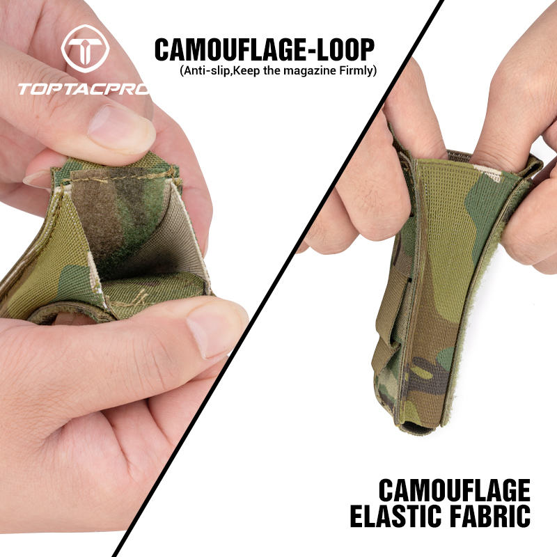 TOPTACPRO Tactical 9mm Mag Pouch MOLLE Pouch With Hook Handle 8516