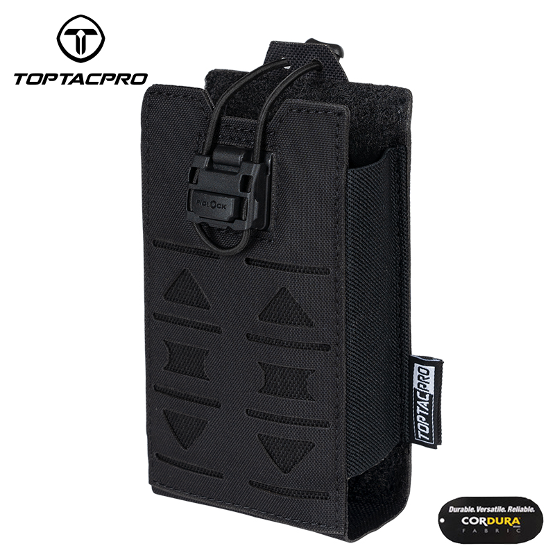 TOPTACPRO Tactical Radio Pouch Talkie Walkie  PRC148 152 MPU5  MOLLE Laser Cut 8517