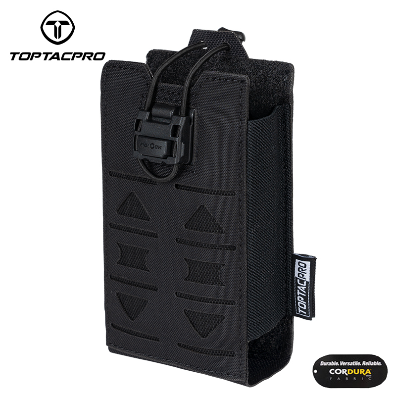 TOPTACPRO Tactical Radio Pouch Talkie Walkie  PRC148 152 MPU5  MOLLE Laser Cut 8517