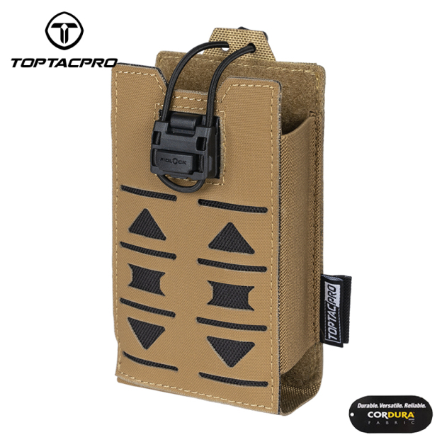 TOPTACPRO Tactical Radio Pouch Talkie Walkie  PRC148 152 MPU5  MOLLE Laser Cut 8517
