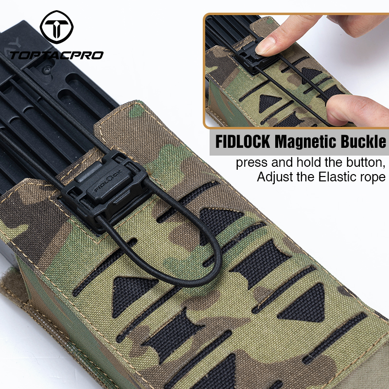TOPTACPRO Tactical Radio Pouch Talkie Walkie  PRC148 152 MPU5  MOLLE Laser Cut 8517