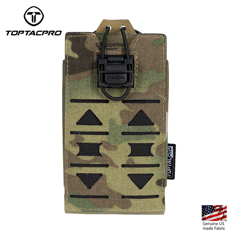TOPTACPRO Tactical Radio Pouch Talkie Walkie  PRC148 152 MPU5  MOLLE Laser Cut 8517
