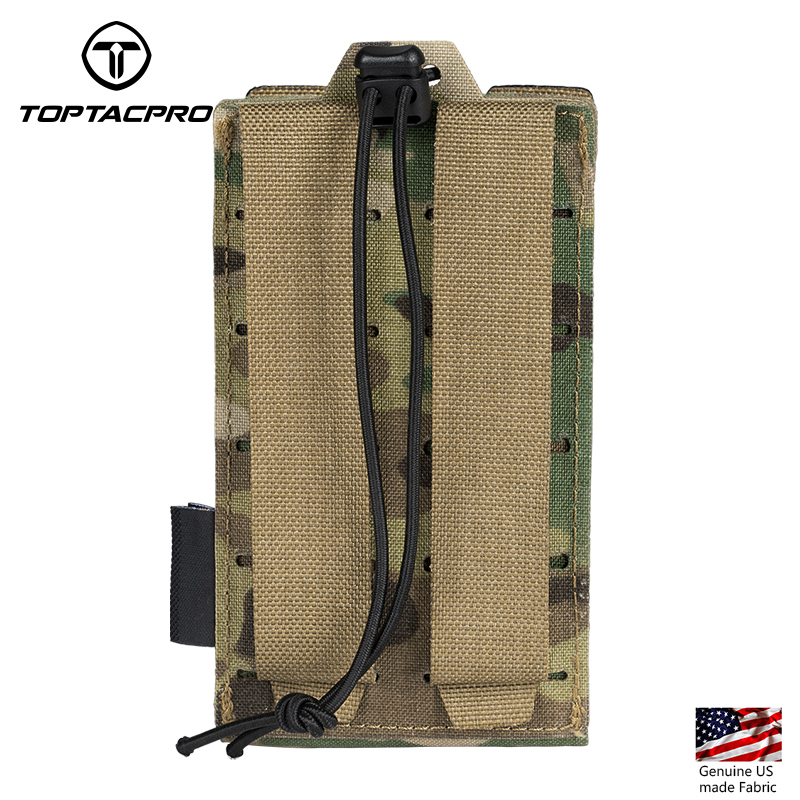 TOPTACPRO Tactical Radio Pouch Talkie Walkie  PRC148 152 MPU5  MOLLE Laser Cut 8517