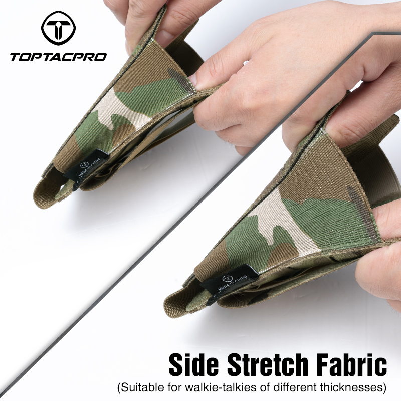 TOPTACPRO Tactical Radio Pouch Talkie Walkie  PRC148 152 MPU5  MOLLE Laser Cut 8517
