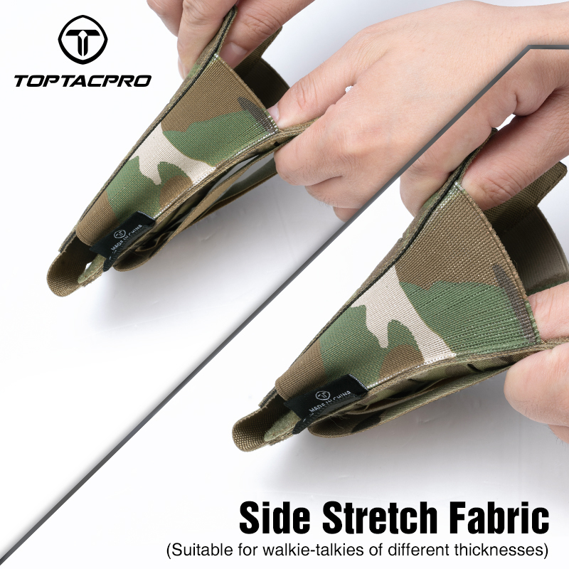 TOPTACPRO Tactical Radio Pouch Talkie Walkie  PRC148 152 MPU5  MOLLE Laser Cut 8517