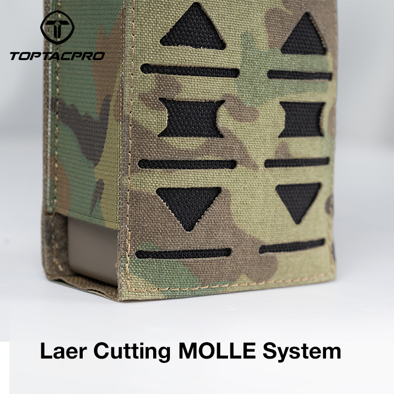 TOPTACPRO Tactical Radio Pouch Talkie Walkie  PRC148 152 MPU5  MOLLE Laser Cut 8517