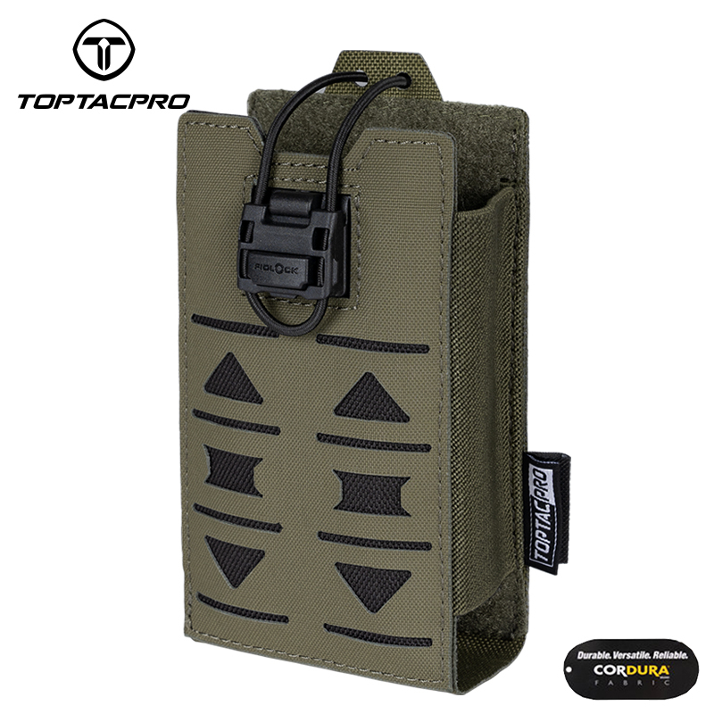 TOPTACPRO Tactical Radio Pouch Talkie Walkie  PRC148 152 MPU5  MOLLE Laser Cut 8517