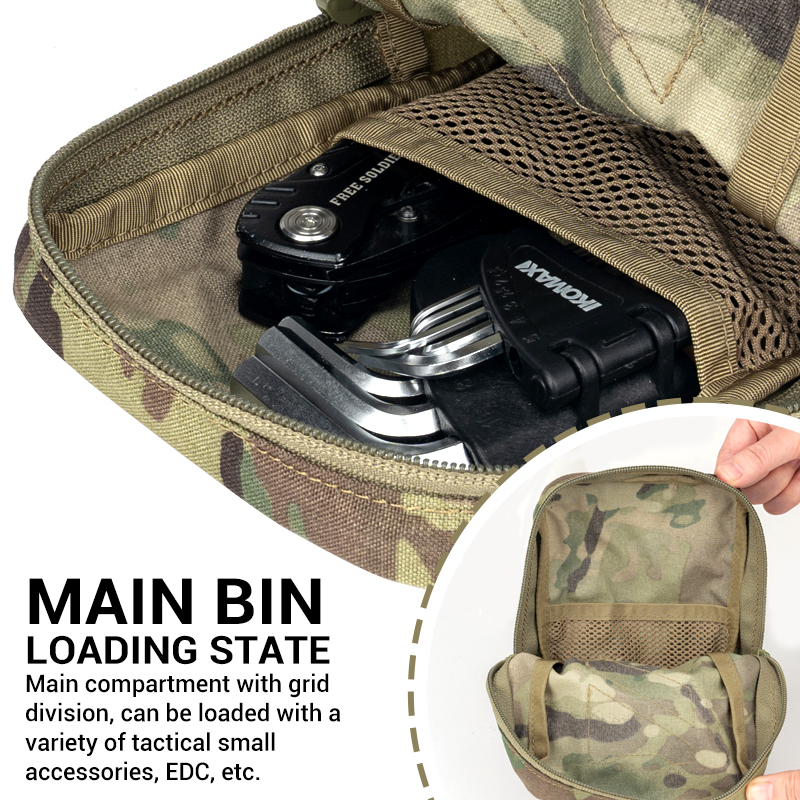 TOPTACPRO Tactical Pouch MOLLE Utility Pouch Military Duty Hunting 500D Cordura Nylon 8518