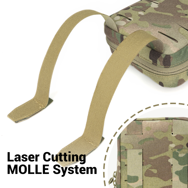 TOPTACPRO Tactical Pouch MOLLE Utility Pouch Military Duty Hunting 500D Cordura Nylon 8518