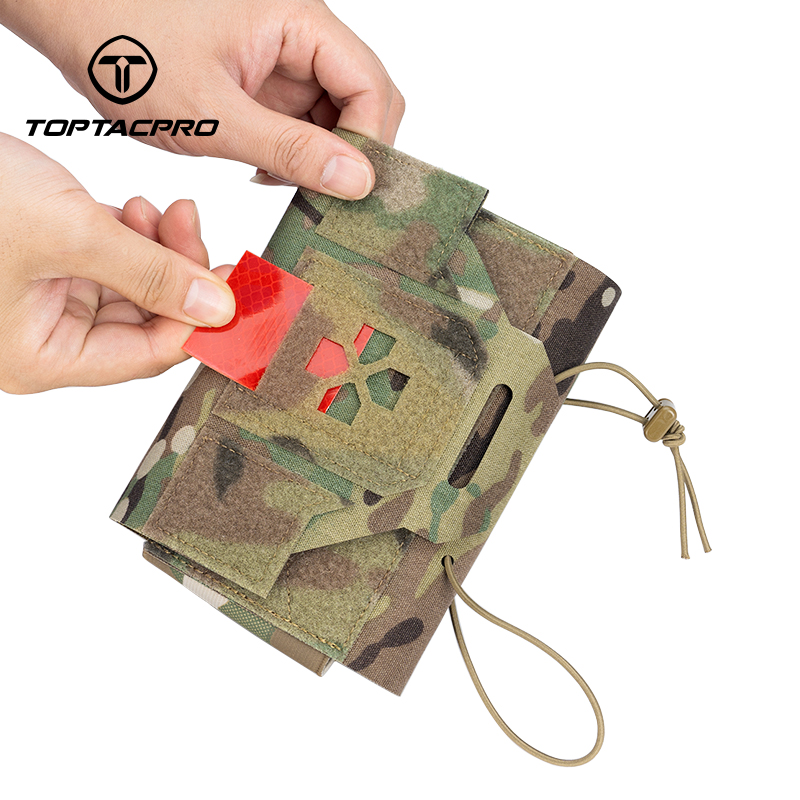 TOPTACPRO Tactical Micro Medical Pouch Tourniquet Holder Survival Molle First Aid Kits Quick Release 8519