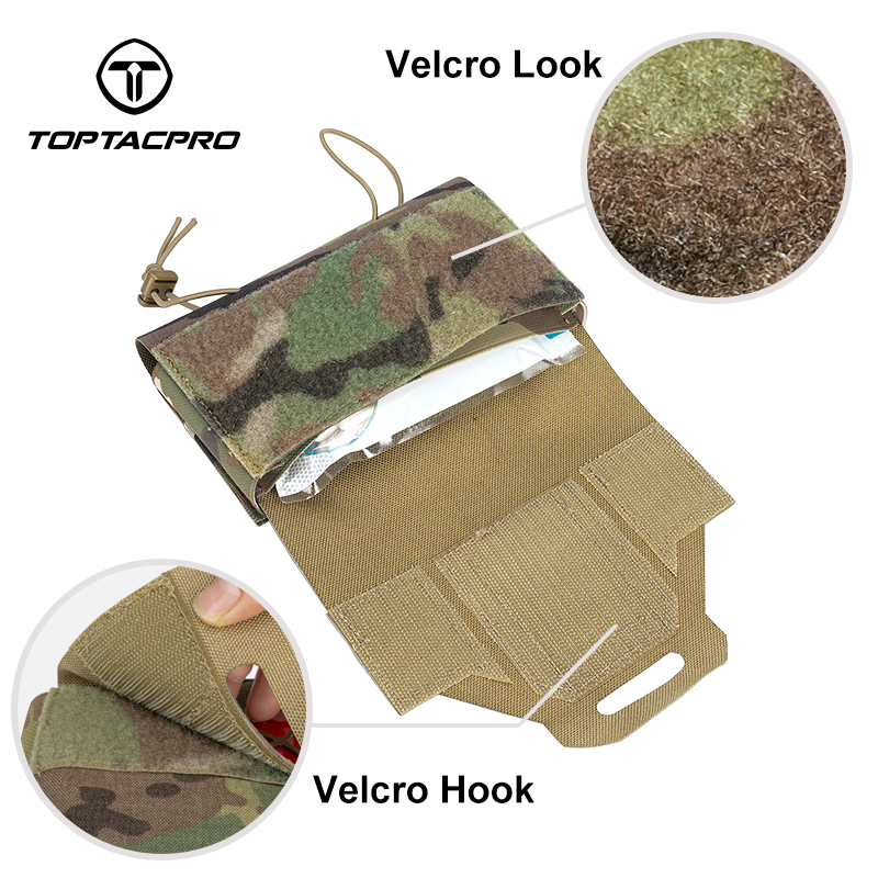 TOPTACPRO Tactical Micro Medical Pouch Tourniquet Holder Survival Molle First Aid Kits Quick Release 8519