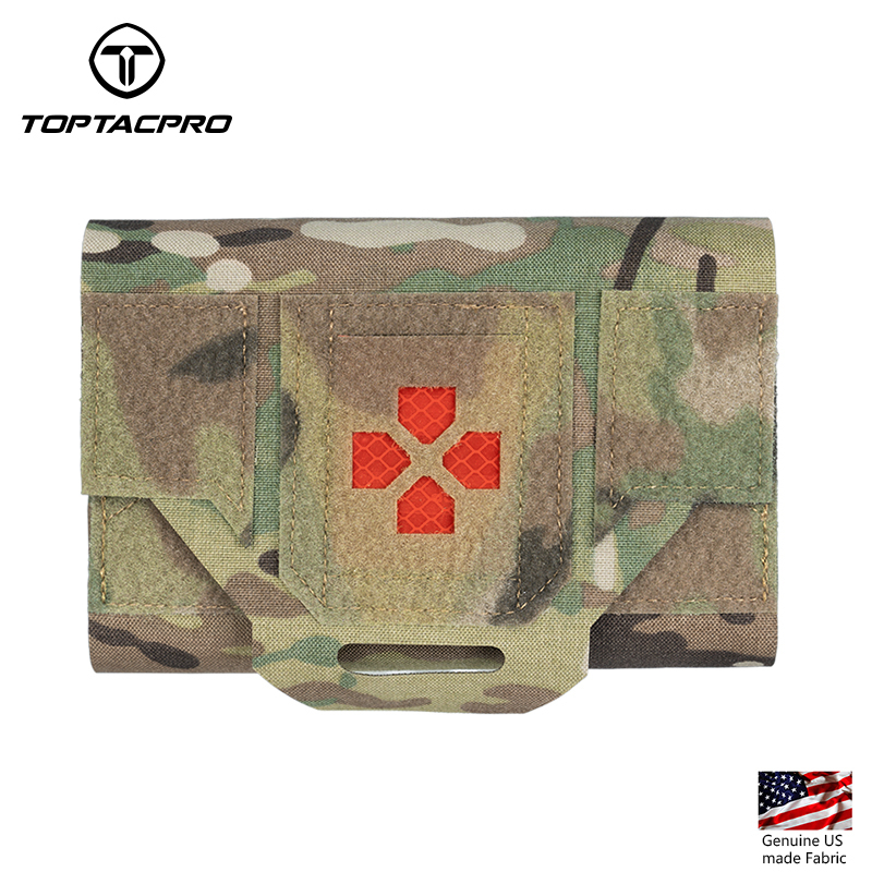 TOPTACPRO Tactical Micro Medical Pouch Tourniquet Holder Survival Molle First Aid Kits Quick Release 8519