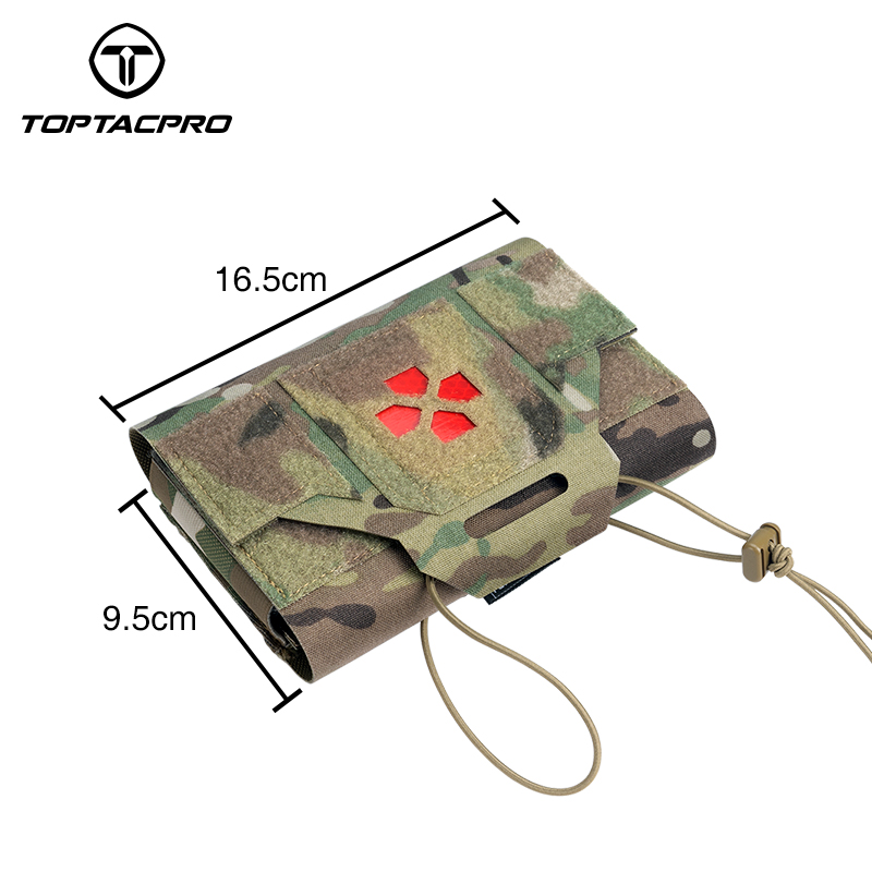 TOPTACPRO Tactical Micro Medical Pouch Tourniquet Holder Survival Molle First Aid Kits Quick Release 8519