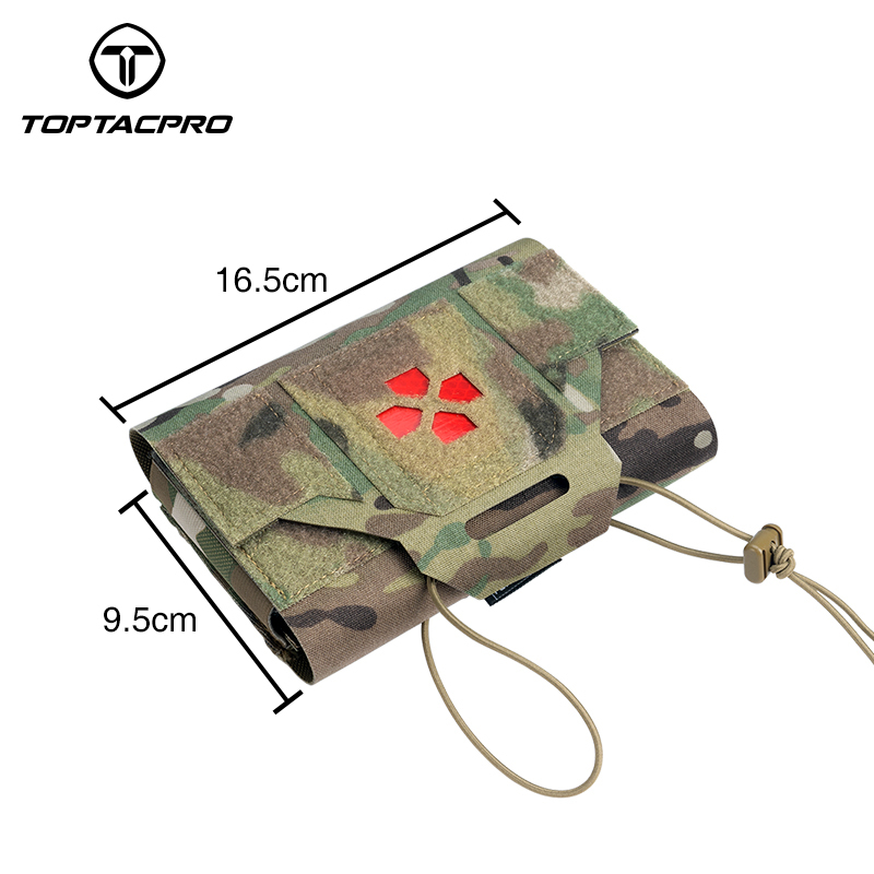 TOPTACPRO Tactical Micro Medical Pouch Tourniquet Holder Survival Molle First Aid Kits Quick Release 8519
