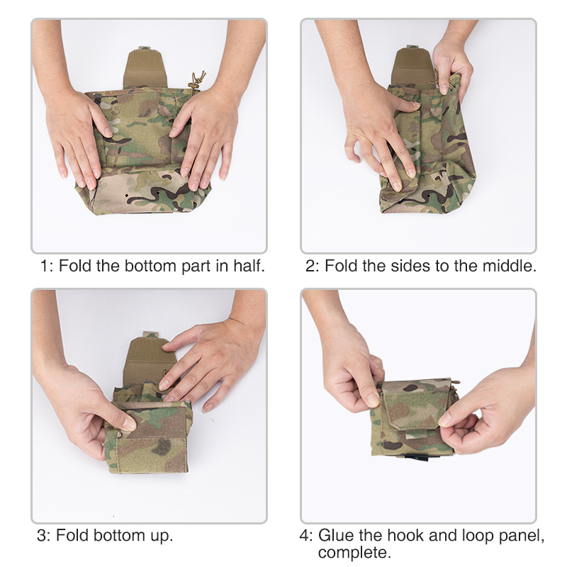 TOPTACPRO Tactical MOLLE Dump Pouch Drawstring Foldable Magazine Organizer 8520