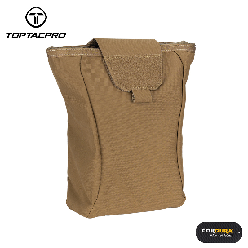 TOPTACPRO Tactical MOLLE Dump Pouch Drawstring Foldable Magazine Organizer Military Utility Pouch for Tactical Belt Mounted 500D Cordura Nylon 8520-IDOGEAR INDUSTRIAL