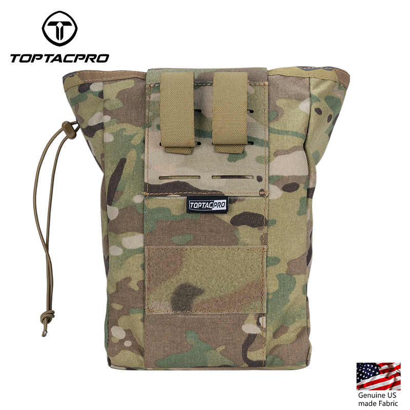 TOPTACPRO Tactical MOLLE Dump Pouch Drawstring Foldable Magazine Organizer 8520