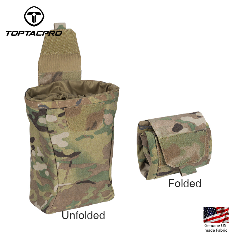 TOPTACPRO Tactical MOLLE Dump Pouch Drawstring Foldable Magazine Organizer 8520