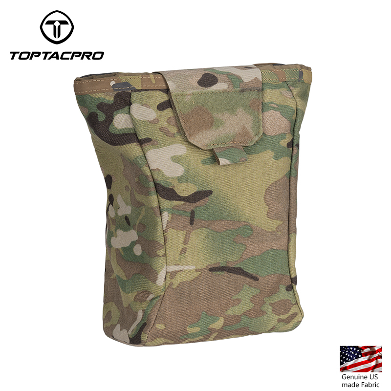 TOPTACPRO Tactical MOLLE Dump Pouch Drawstring Foldable Magazine Organizer 8520