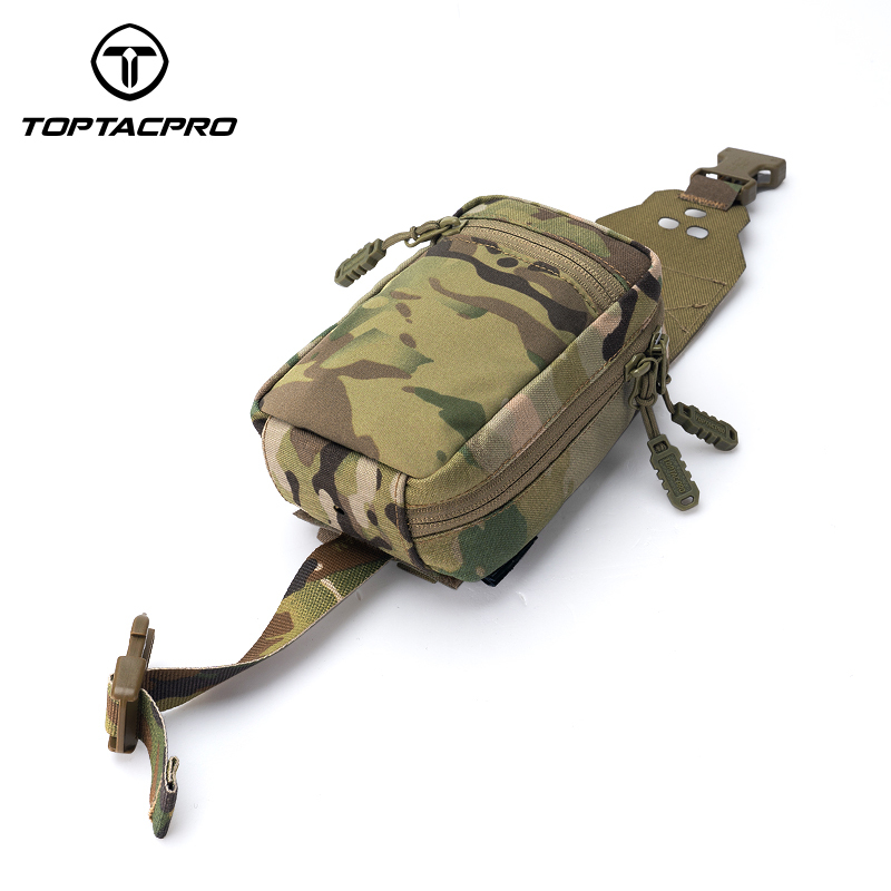 TOPTACPRO Removable Tactical Medical Pouch Rip-away MOLLE IFAK Pouch for Camping Traveling 8521